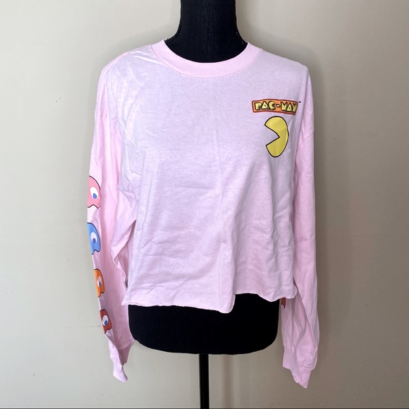 Mighty Fine Tops | Size L Pacman Crop Long Sleeve Tee | Poshmark